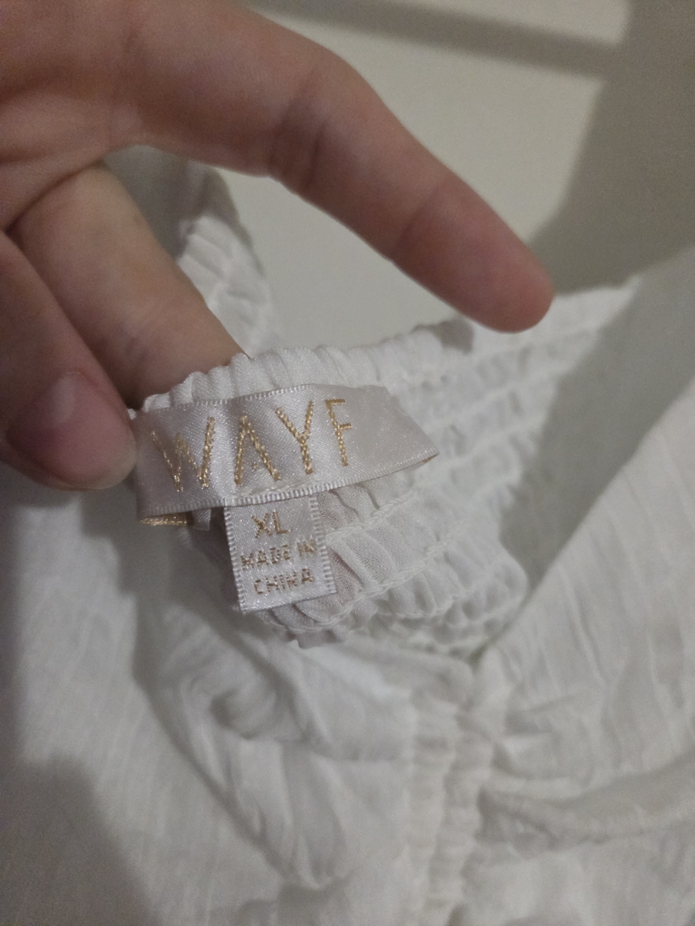 Wayf White Ruched Puff-Sleeve Crop Top - Picture 5 of 5